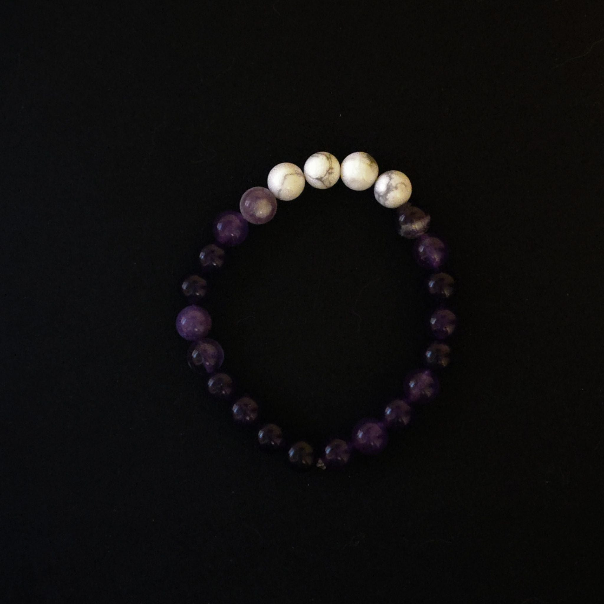 Amethyst & Howlite Bracelet