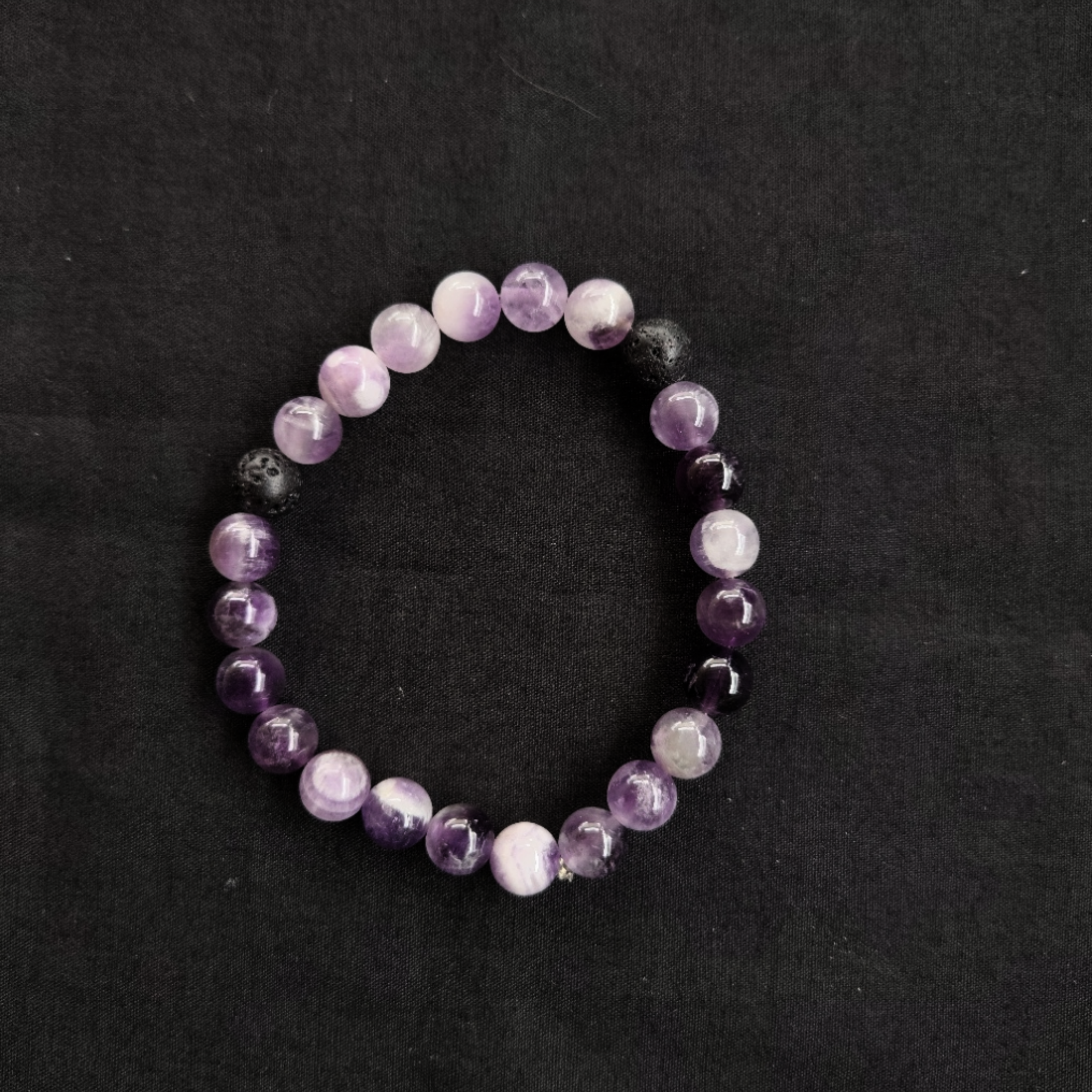 Amethyst & Lava Stone Bracelet