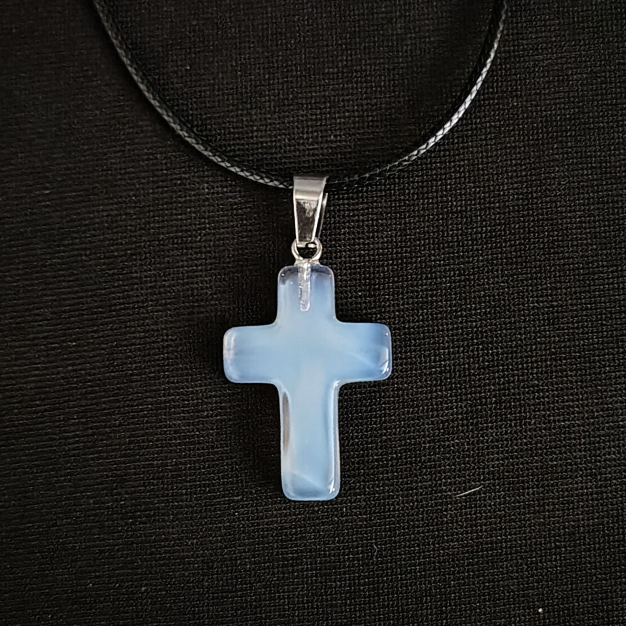 Handmade Stone Cross Necklaces