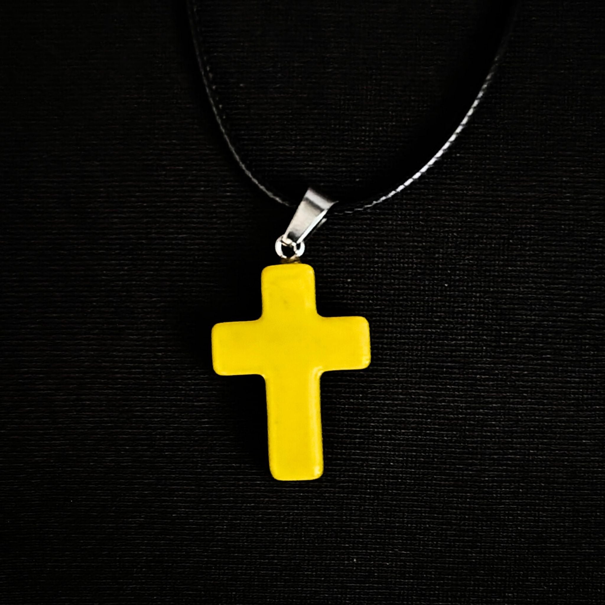 Handmade Stone Cross Necklaces
