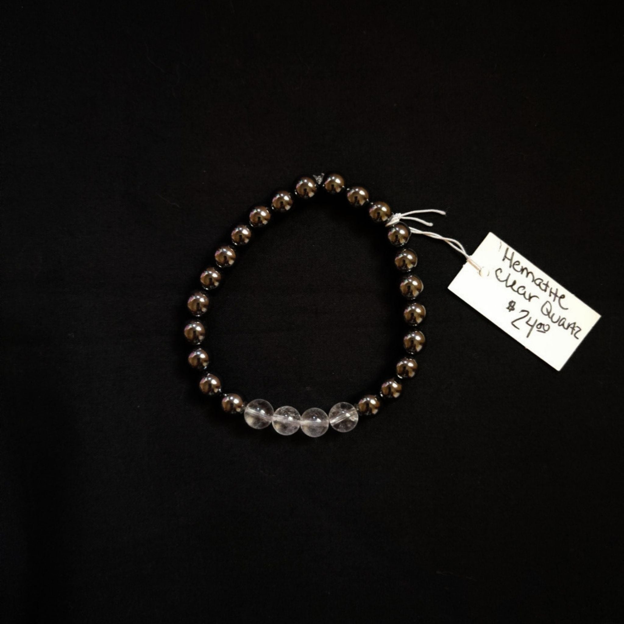 Hematite & Clear Quarts Bracelet