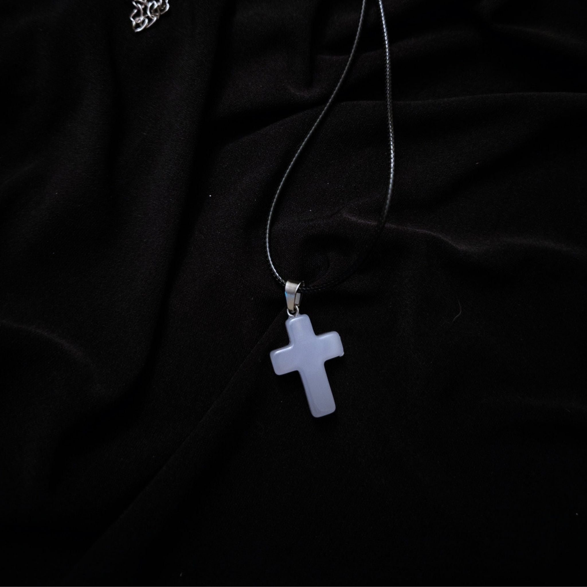 Handmade Stone Cross Necklaces