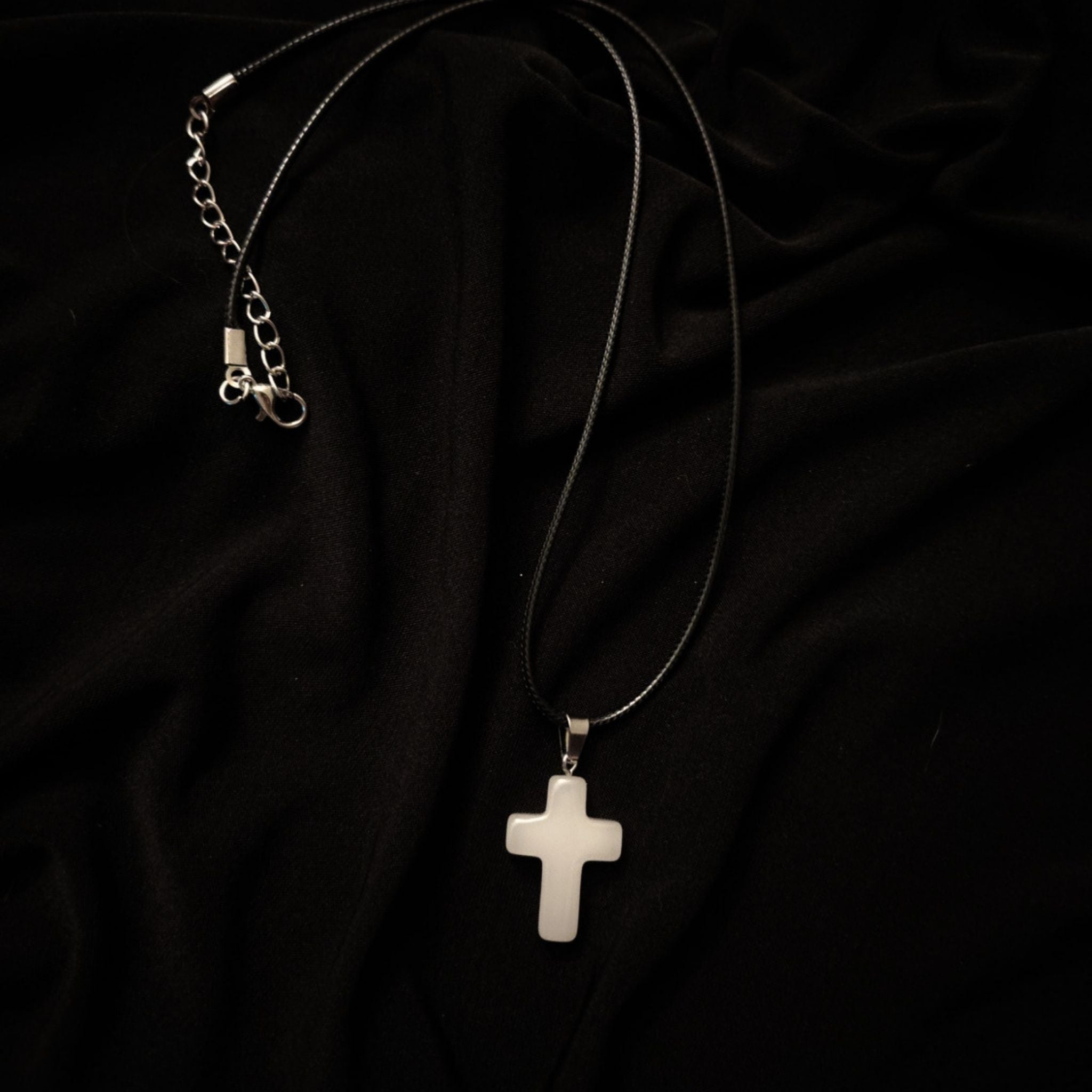 Handmade Stone Cross Necklaces
