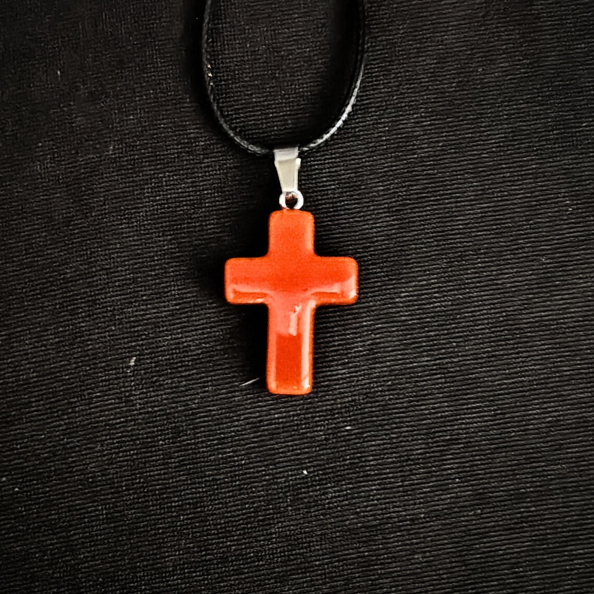 Handmade Stone Cross Necklaces