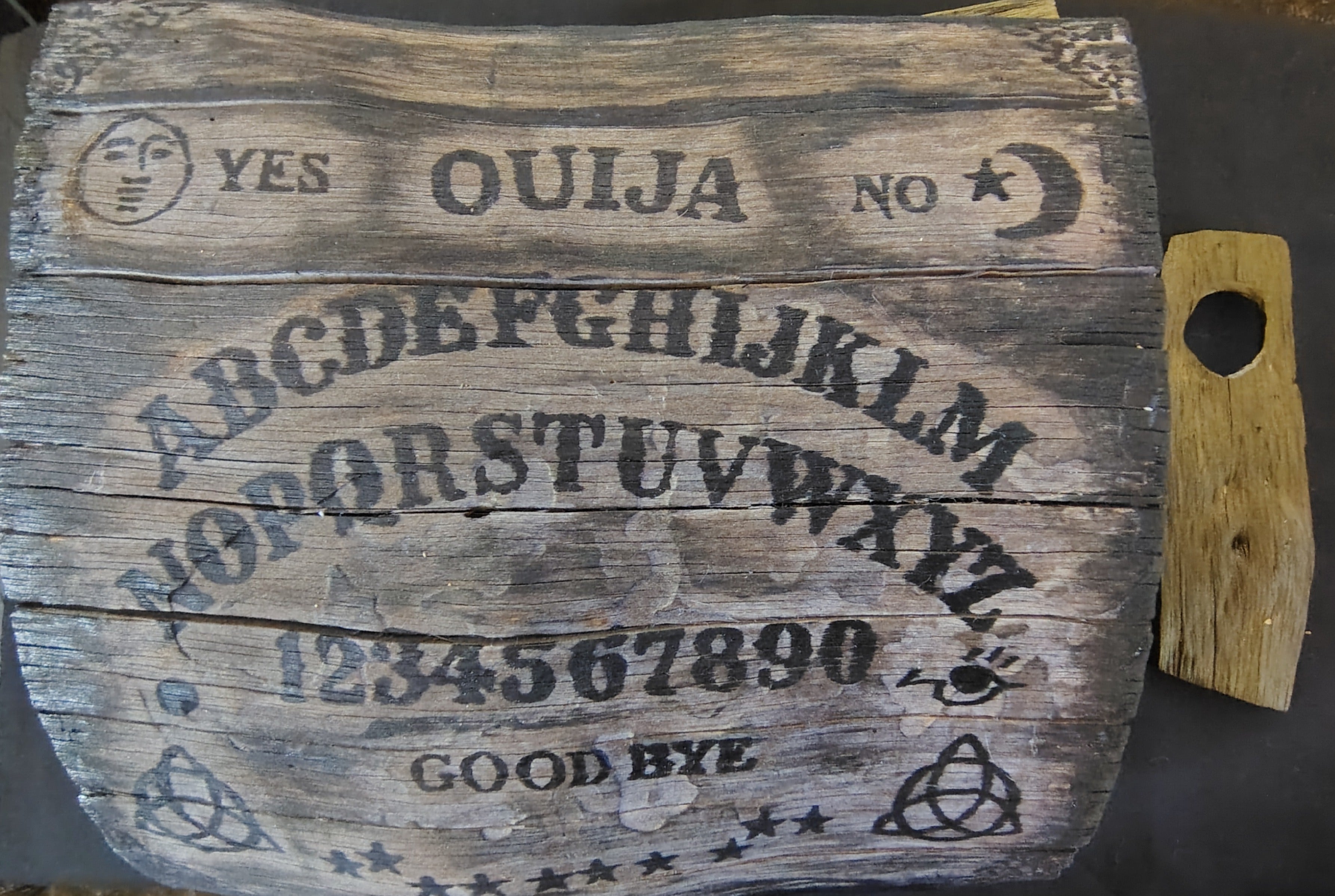 Hand-Painted Ouija Log