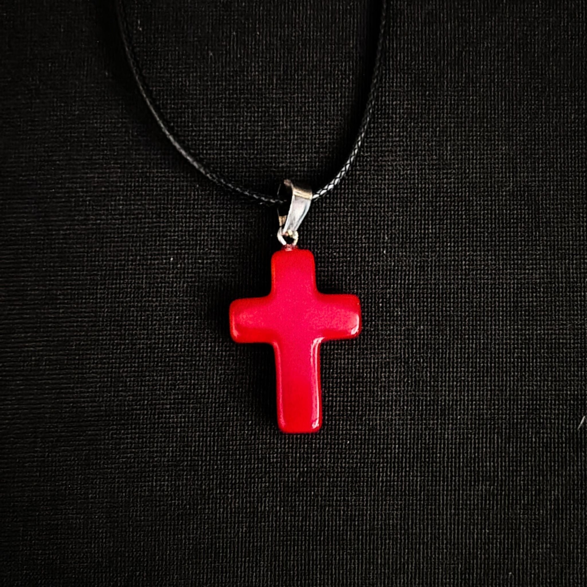 Handmade Stone Cross Necklaces