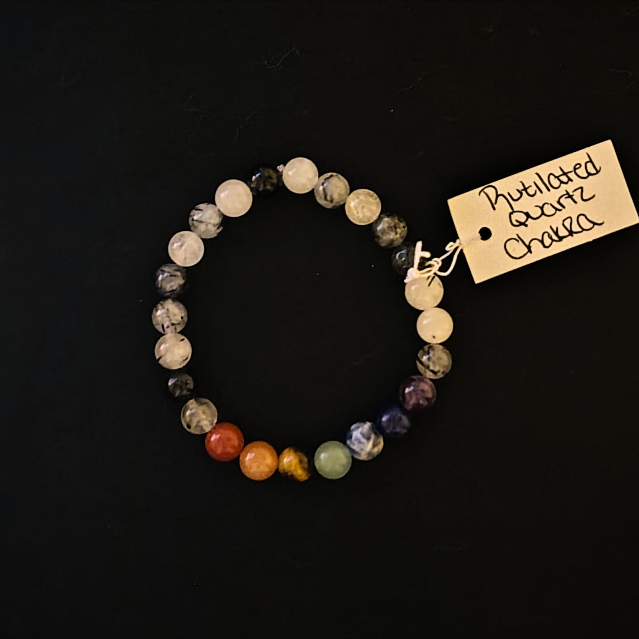 Rutilated Quartz Chakra Bracelet