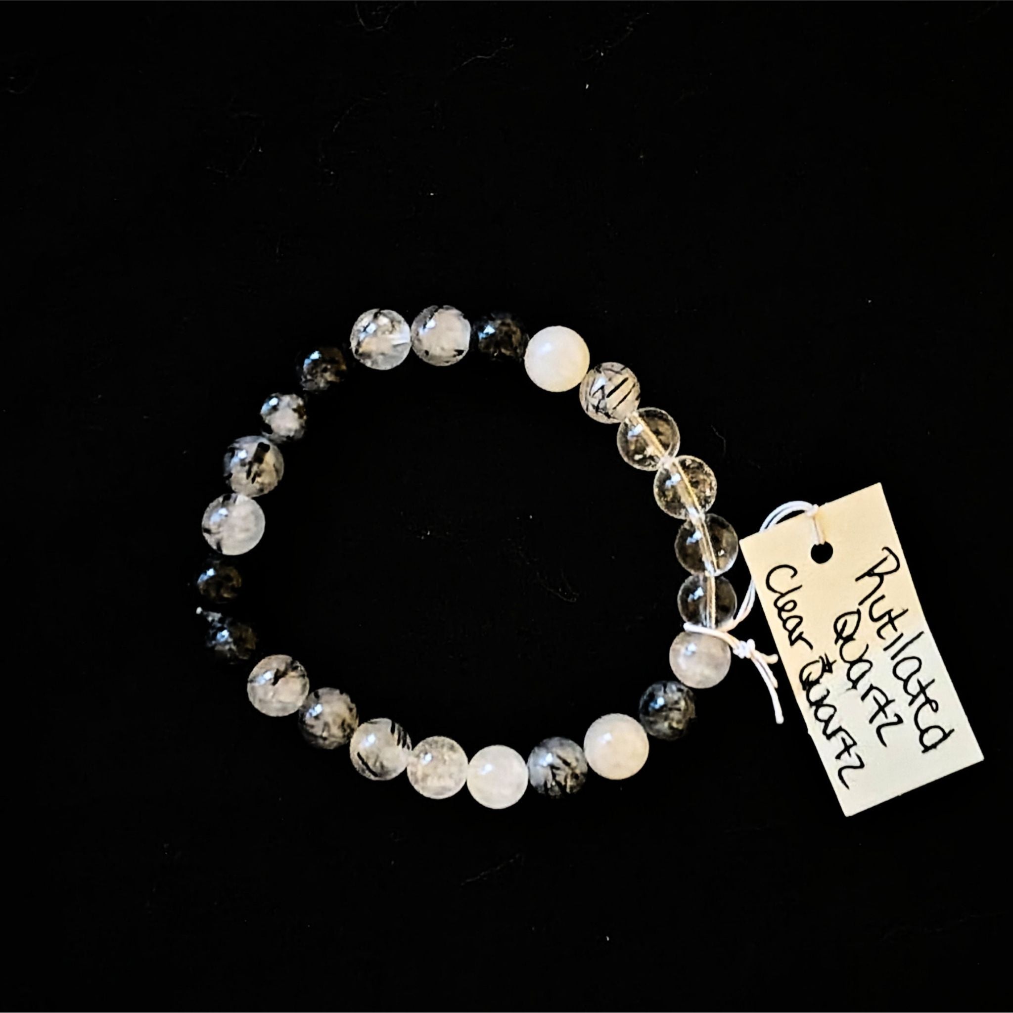Rutilated Quartz & Clear Quartz Bracelet