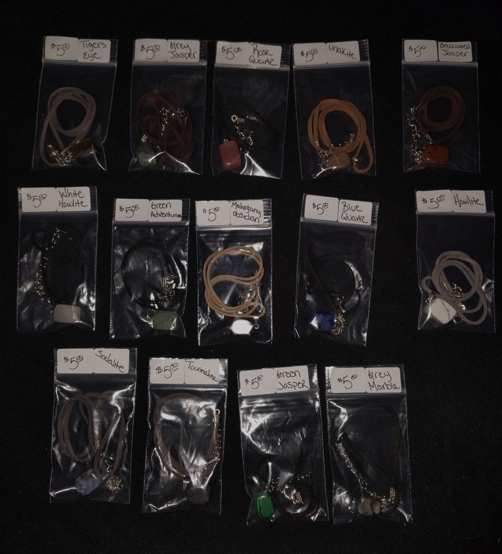Square Stone Necklaces