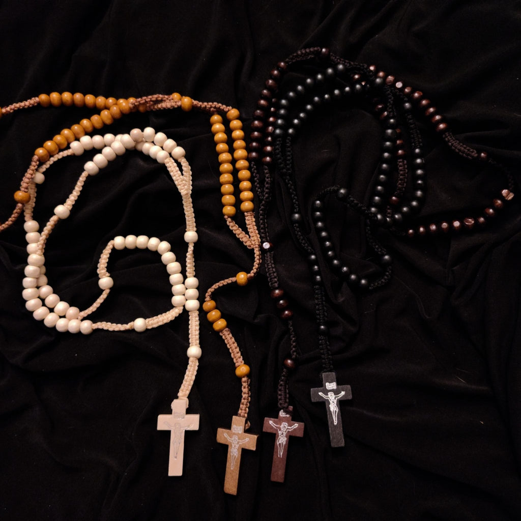 Wooden Woven Rosary