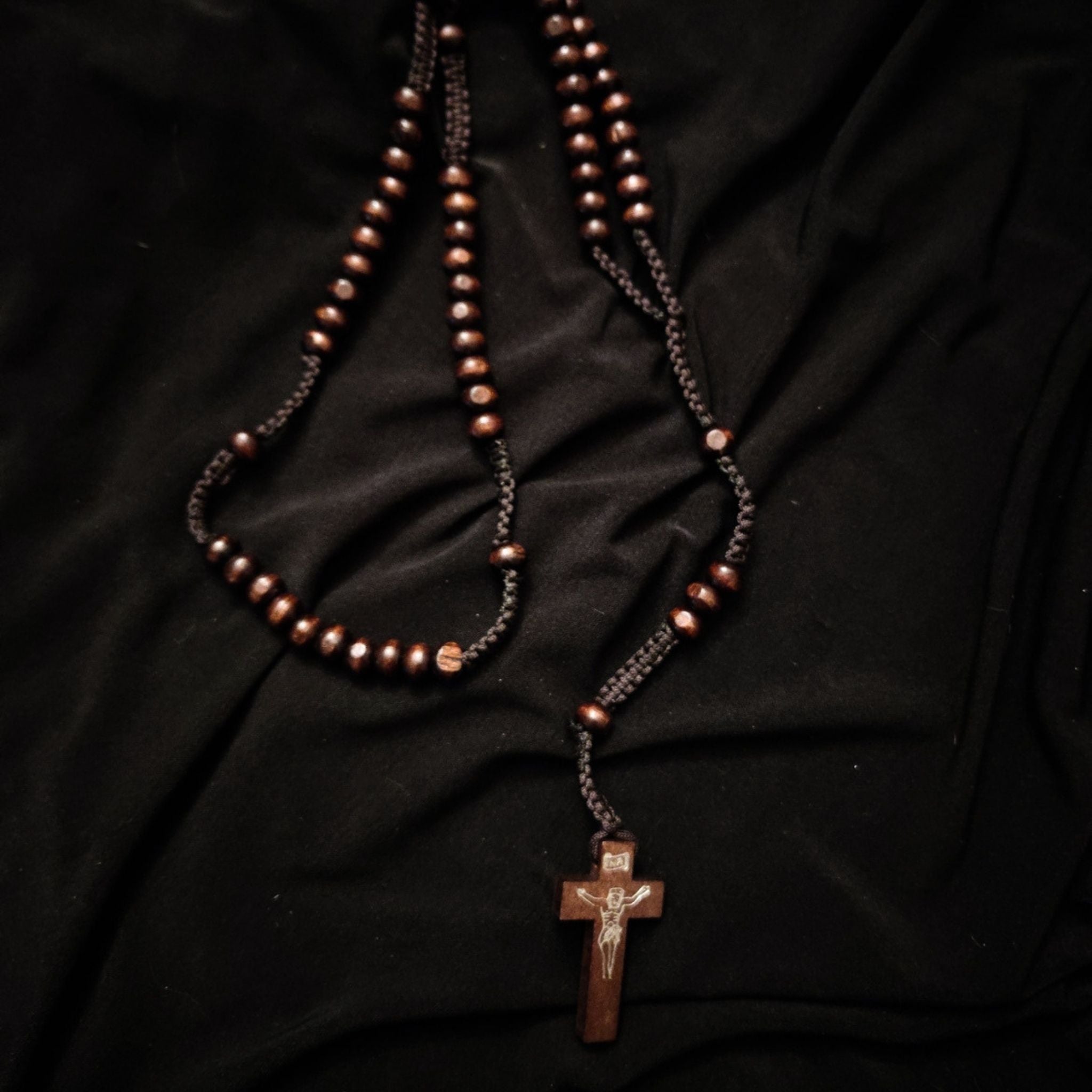 Wooden Woven Rosary