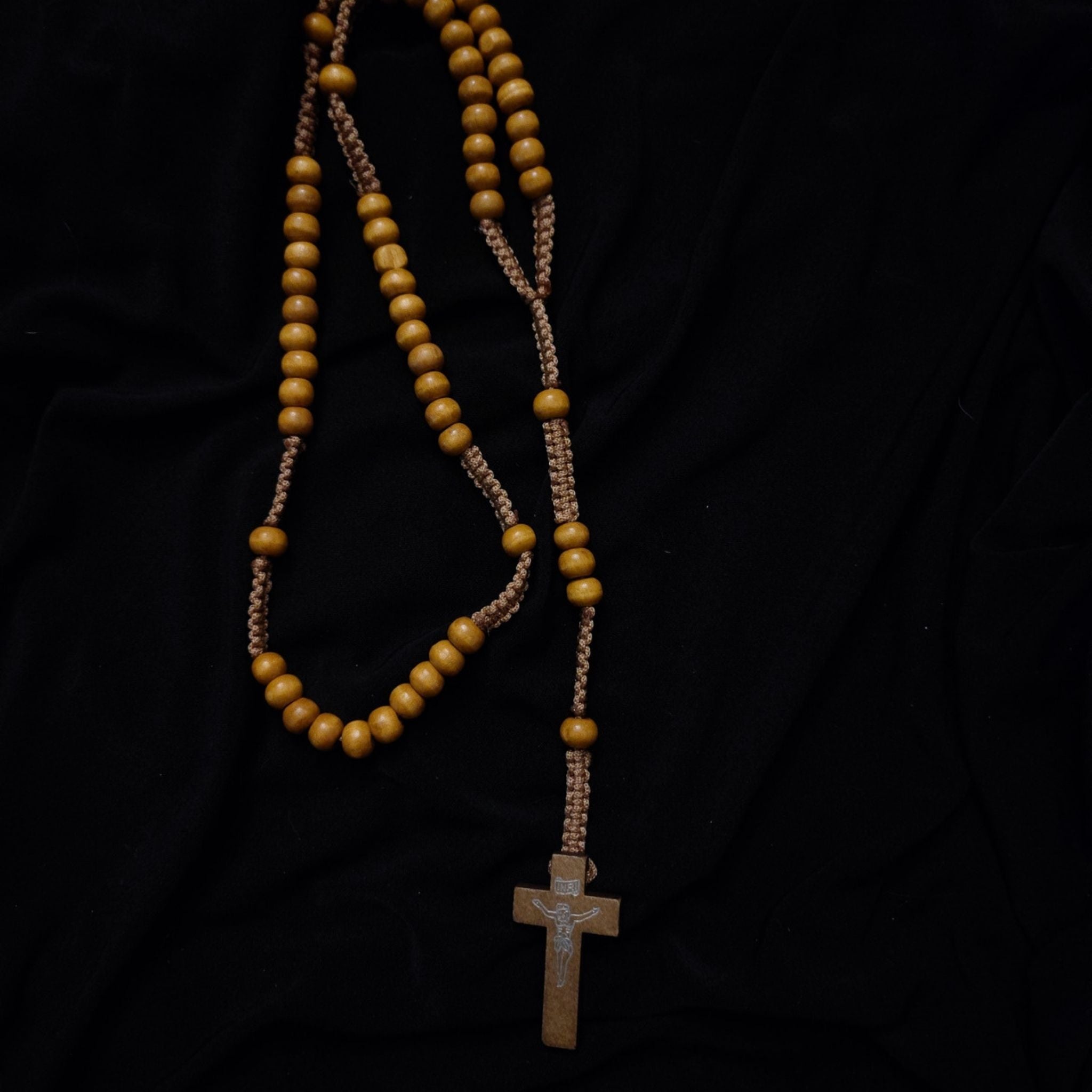 Wooden Woven Rosary